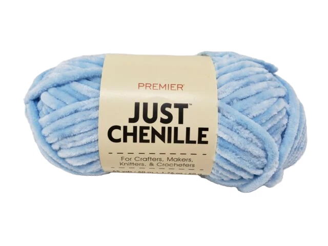 Premier Yarns Just Chenille Super Bulky Yarn - New - Light Blue