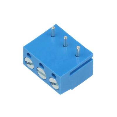 5X XY300RA-3P 5.0MM BLUE Klemmleiste für Printmontage gerade 5mm Wege: 3 auf PCB