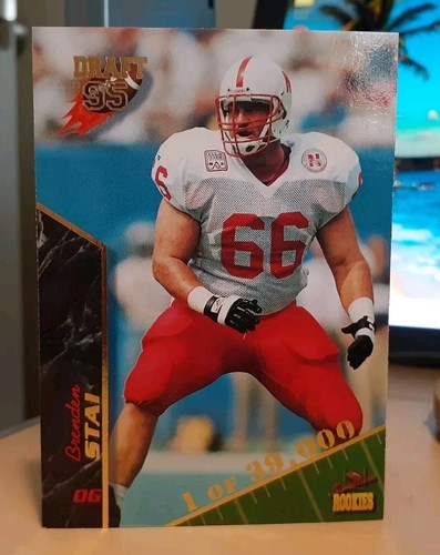 1995 BRENDAN STAI SIGNATURE ROOKIE #64 PITTSBURGH STEELERS NEBRASKA CORNHUSKERS