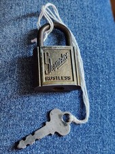 Vintage SLAYMAKER Rustless Padlock Lock w/ Key - Made In USA