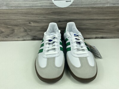 Adidas Samba Originals OG White Green Soccer Shoes (IG1024) Casual