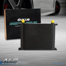 Fit For Universal 30 Row 10AN Aluminum Engine Transmission Oil Cooler Black