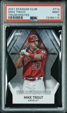 2021 Topps Stadium Club MIKE TROUT T14 Triumvirates PSA 9 MINT