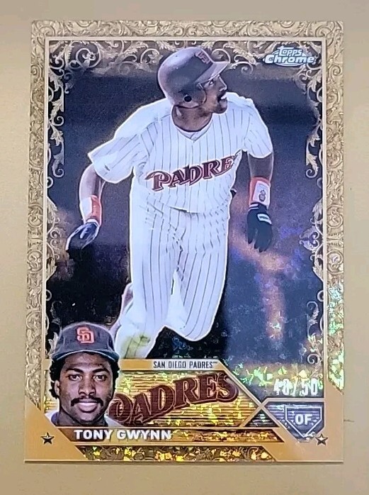 2023 Topps Chrome Gilded TONY GWYNN Gold Mini Diamonds Refractor /50
