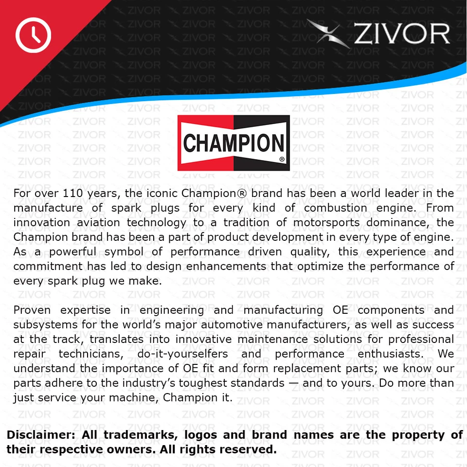 4x New CHAMPION Performance Driven Quality Iridium Spark Plug For Elfin #9405 - Image 3 of 4