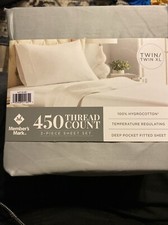 Member's Mark Sheet Set 450-Thread-Count Solid Soft Silver, Twin/Twin XL