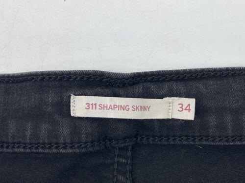 Jeans skinny Levis 311 modellante donna taglia 34 vita media nero denim elasticizzato - Foto 3 di 13