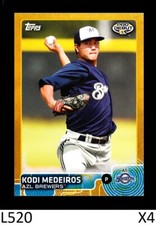 1-2015 TOPPS PRO DEBUT GOLD PARALLEL KODI MEDEIROS WHITE SOX /50 QTY
