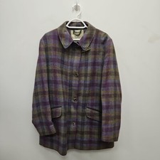 Chrysalis Vintage Bloomsbury Plaid Tweed Wool England Blazer Jacket Coat Uk 16