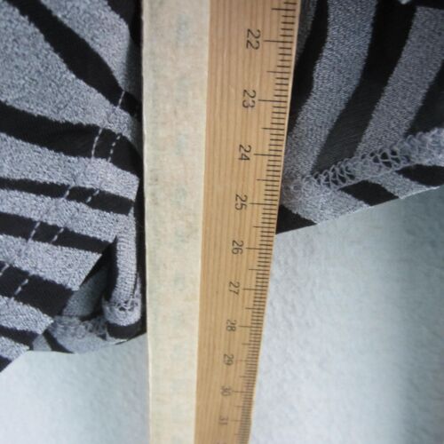 Taking Shape Dress Womens Plus Small 16 Black Grey Zebra Stripe Stretch Flowy - Picture 16 of 20