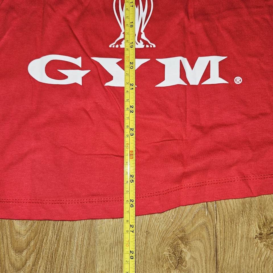 Gold's Gym Stringer Red/ White Tank Top Men's Size Medium Made In The