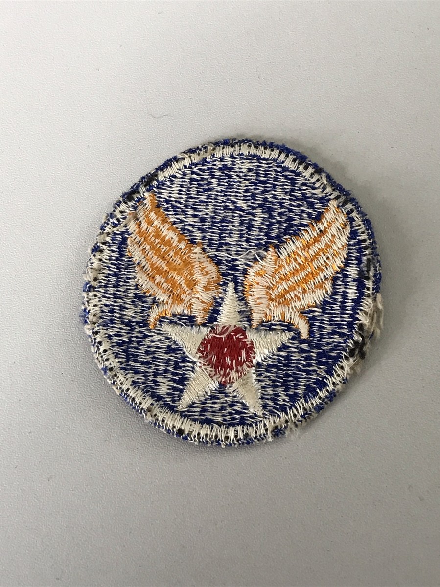 WW2 US ARMY AIR CORPS SHOULDER INSIGNIA PATCH Blue With Site