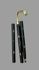 Antique Replica Cobra Snake Design Head Handle Black Walking Stick Wooden Cane