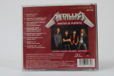 Metallica Master of Puppets DCC 24 Karat Gold CD GZS-1133 Elektra