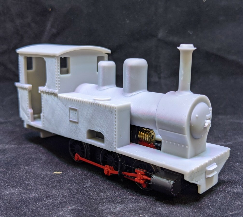 O-16.5 Narrow Gauge Andrew Barclay 0-6-0T Body for Electrotren 0-6