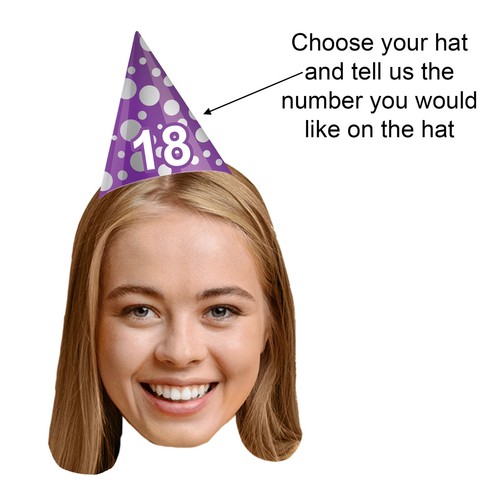 Personalised Face Bunting With Party Hat, Photo Banner CUTOUT Party Accessory - Picture 97 of 280