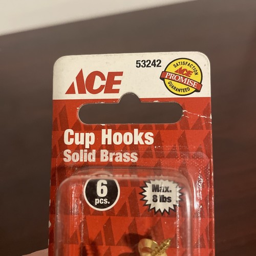 ACE solid brass cup hooks 1/2” - Picture 2 of 6