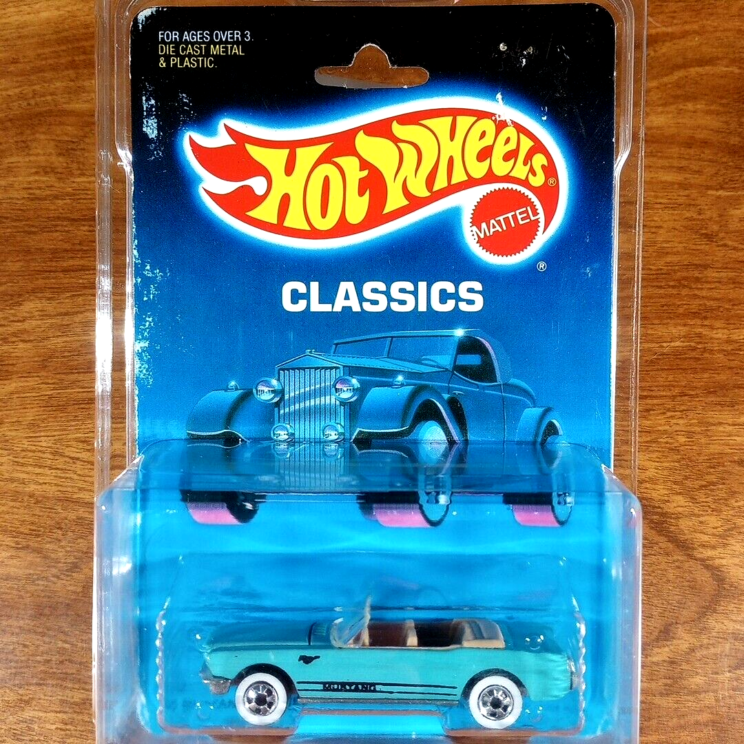 Hot Wheels Classics '65 Mustang Convertible Turquoise WW Whitewall