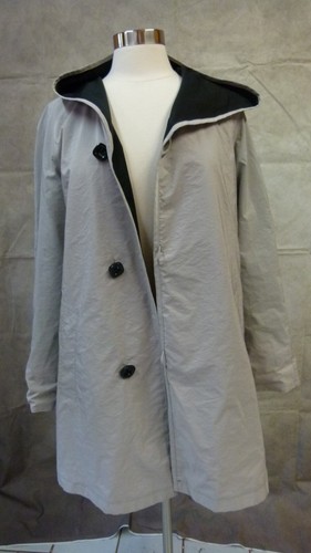 PORTRAIT Women's Coat Reversible Black / Gray Size M - Picture 6 of 10