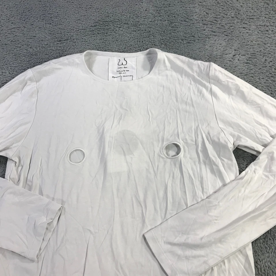 Camisa Yoko Ono Para Hombres Pequeña Camisa Recortada de Malla Negra Sexy LBGTQ John Lennon sa3242 Foto 4 de 4