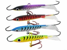 4PCS Ice Winter Fishing Lures Jigs Hook 18g Hard Trout Swimming Articifial Baits