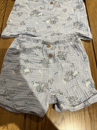 Disney Baby Bambi Blue Shorts Tshirt Set In 6/9 Months - Picture 2 of 5