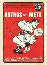 deco bar 1967 Program  at Houston Astros VGEX metal tin sign