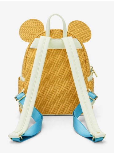NWT Loungefly Disney Minnie Mouse Raffia Floral Ears Mini Backpack - Picture 3 of 4