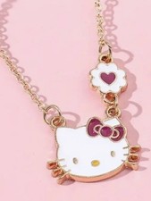 Hello Kitty Necklace Heart Thought Bubble, Gold Plated NWOT
