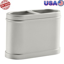 Stylish Metal Toothbrush Holder Durable Organizer Chic Bathroom Accessory New