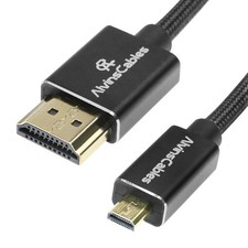 8K 2.1 Micro HDMI to Full HDMI Braided Coiled Cable for Atomos Ninja V 4K 60P