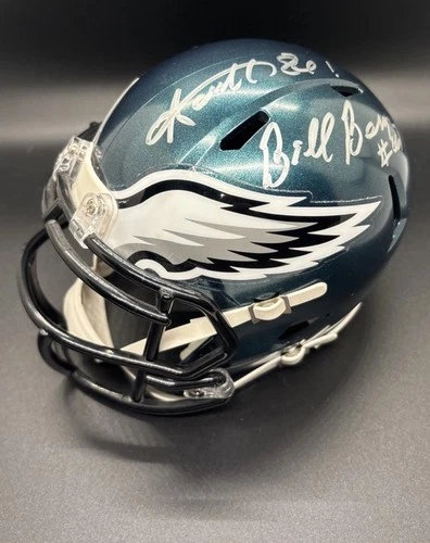 Philadelphia Eagles Autographed Mini Helmet Bill Bergey 66 Fred Barnett 86 W Oth