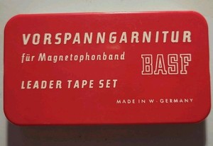 VORSPANNGARNITUR LEADER TAPE SET. ORIG BOX. BASF.