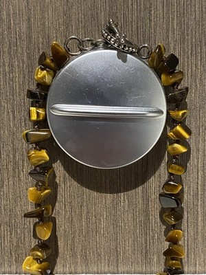 Silber Express Sally C Treasures Tigerauge Chip 4 Fuß ''Halskette 925 Sterling