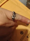 Vintage Couple Lovers Embracing 925 Silver Ring Used Condition