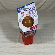 Vintage Take & Toss Bottles Set of 2 8oz Dishwasher Safe PVC Free 2004 New T1