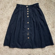 Vintage German Wool Skirt Trachtenmoden Alpentraum Button Size US 16 Oktoberfest