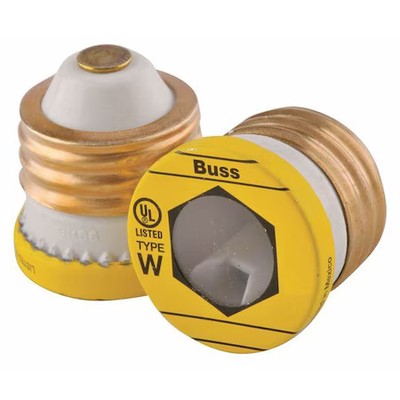 Eaton Bussmann W-6 Plug Fuse, 6A, 10Ka At 125V Ac, 4 Pk