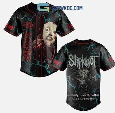 Slipknot Nobody Does It Better Than The Enemy baseball jersey, new 3d gift