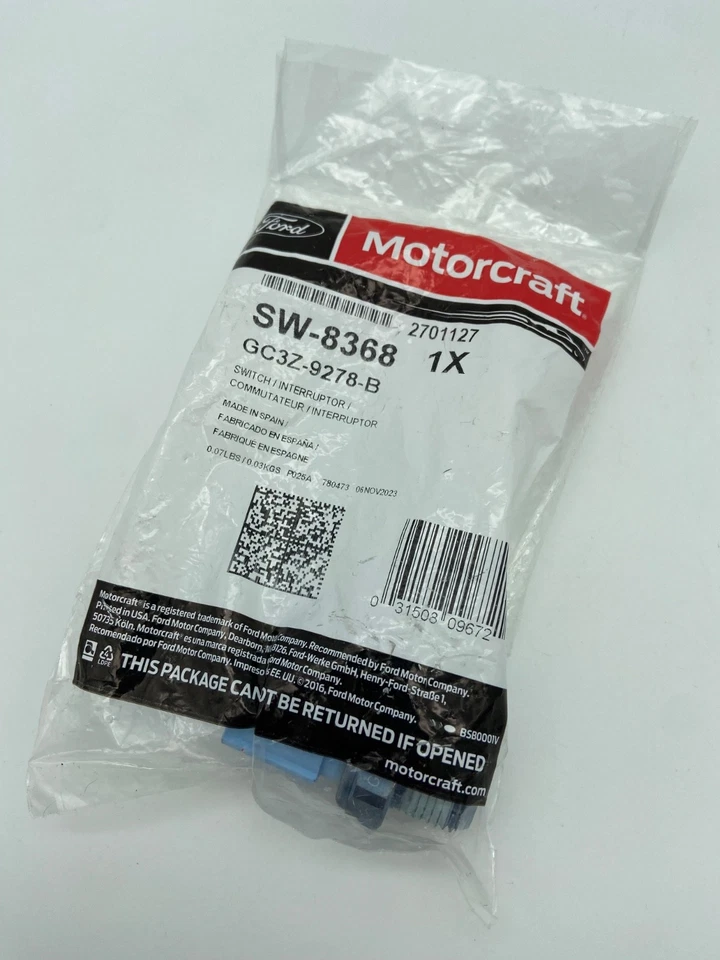 Genuine OEM SW8368 Motorcraft Engine Oil Pressure Switch Ford GC3Z9278B - Image 2 of 3