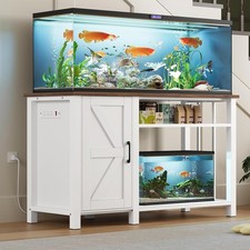 55-75 Gallon Fish Tank Stand with Power Outlet Adjustable Shelf Heavy Duty