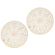 2 PCS 5.5 Inch 14cm Wooden DIY Round Crochet Basket Bases Bag Weaving Bottom