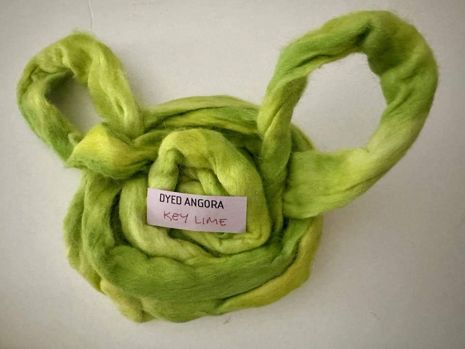 2.8oz Multicolor Angora Natural Spinning Fiber Roving (A11) - Image 3 of 4