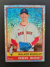 2025 Topps Heritage - SP Walker Buehler #416 Chrome Silver Sparkle Refractor 