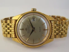 Vintage Movado Click Date Trans-Atlantic Kingmatic Mechanical Watch 1970s