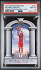 1997 SKYBOX PREMIUM COMPETITIVE ADVANTAGE #CA3 MICHAEL JORDAN PSA 8