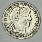 1914-S Barber Half Dollar Liberty Head 90% Silver USA  50C LI Visible