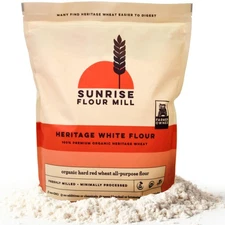 Sunrise Organic White Flour 80oz | Unbleached, Non-GMO, High Protein