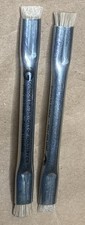 2 Pcs Double-ended Flat Horse Hair Brush, 3/16" Tapered / 1/4  , Anti-Static