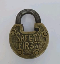 Vintage Padlock “ Safety First” No Keys